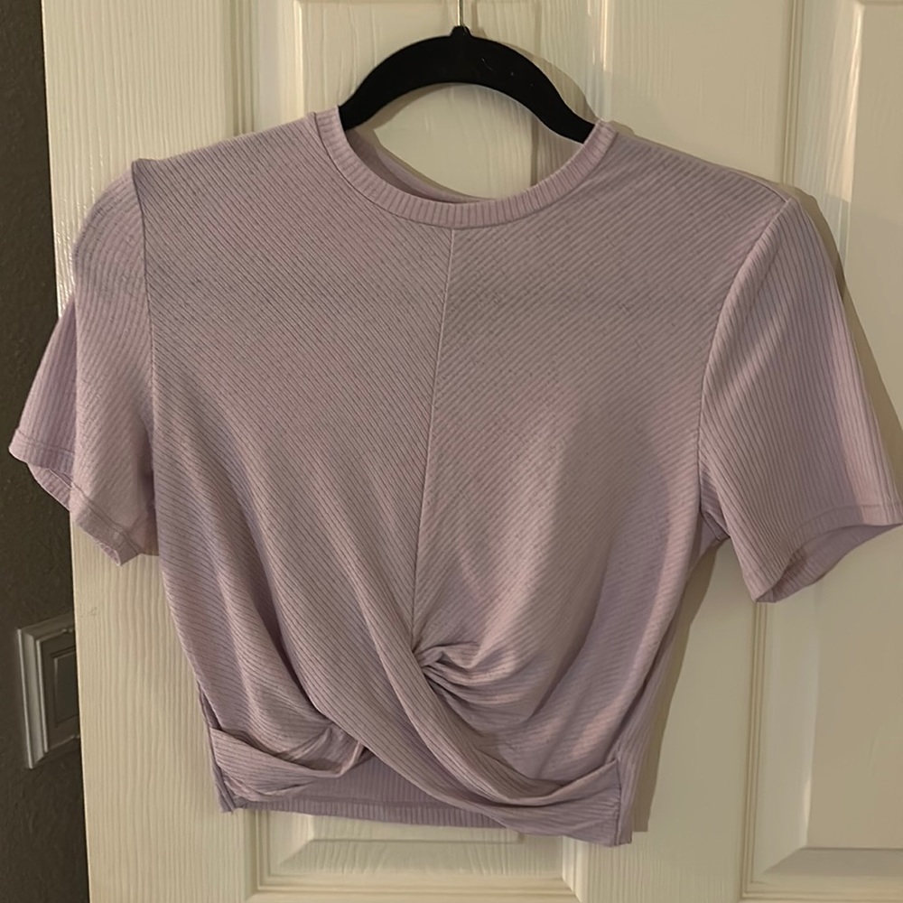 H&M crop top - lilac/lavender (size medium)
